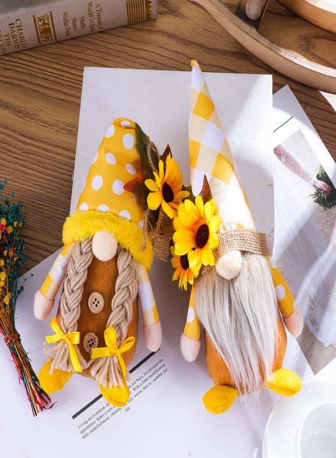 Eimilaly Sunflower Spring Gnomes Decorations for Home, Tomte Gnomes Decor Set for Holiday Ornaments or Other Theme Party Gnome Decor - 2PCS - Image 5